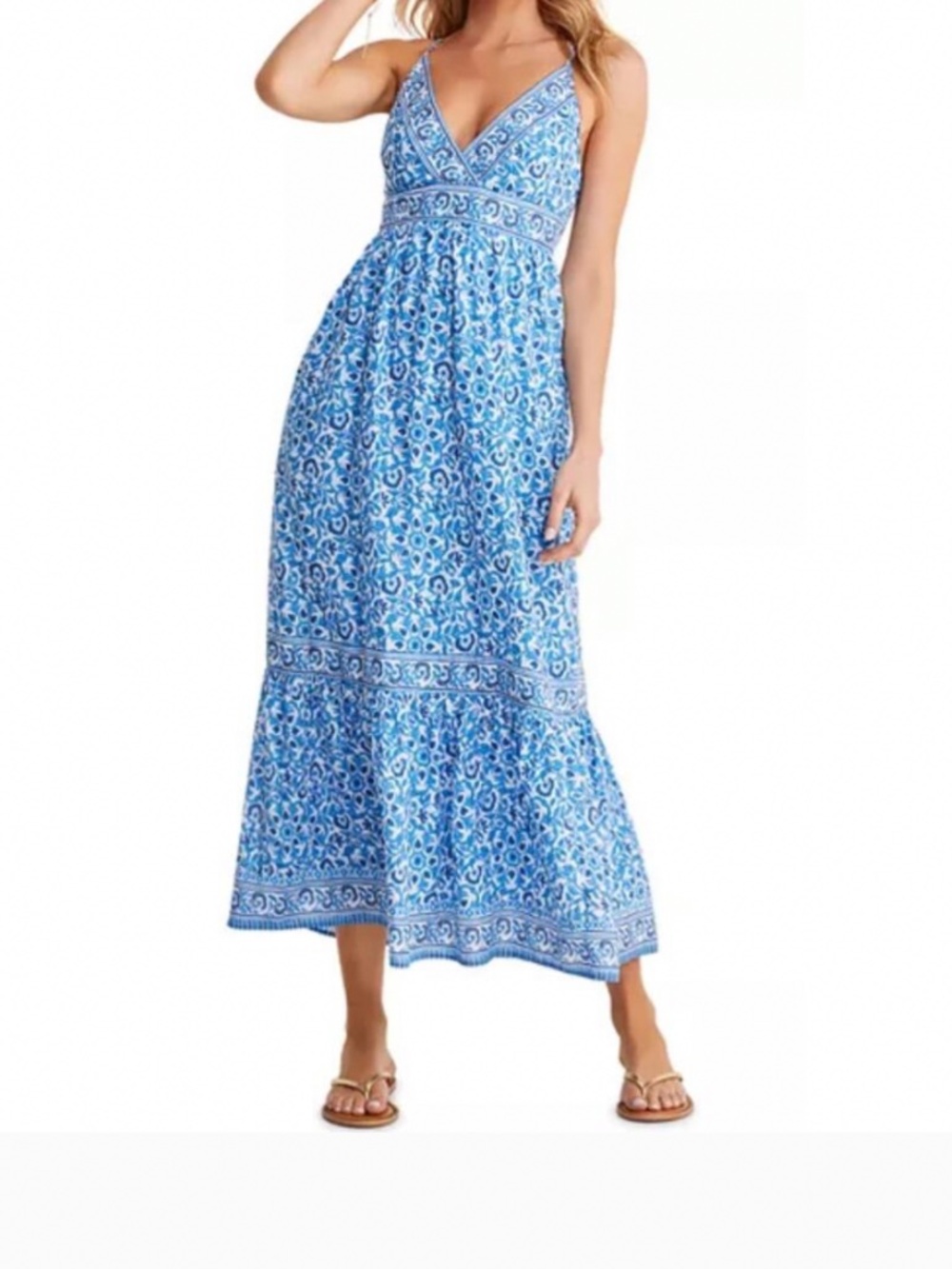 Vineyard Vines Sconset midi dress halter tie dress M